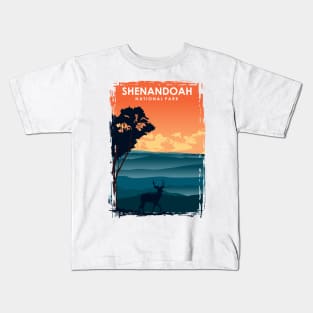 Shenandoah National Park Travel Poster Kids T-Shirt